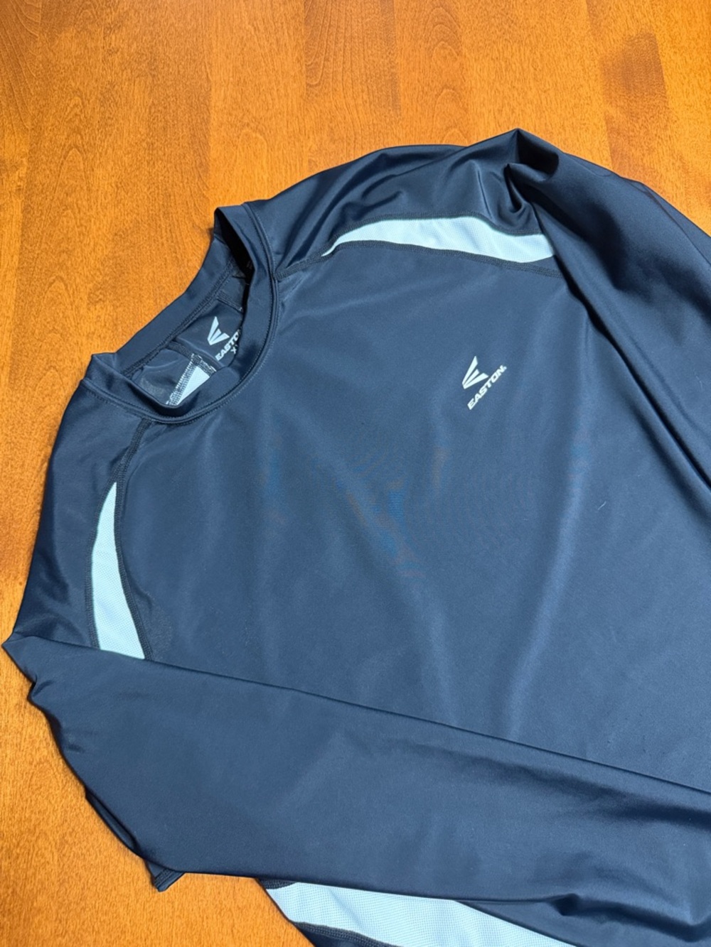 Easton Black and White Long Sleeve Compression Performance Top